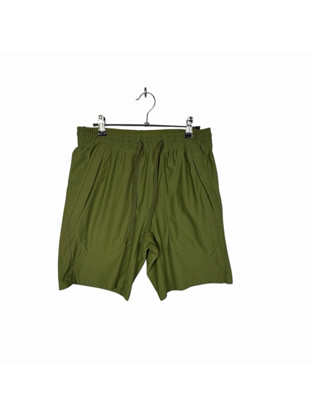 Zyia Active Shorts Workout Athletic Drawstring Zip Pockets Green Men's Medium